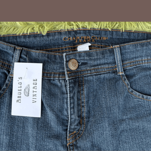 Charter Club Flare Jeans | Studded Blue Denim | Size 4 | Vintage - Picture 5 of 5